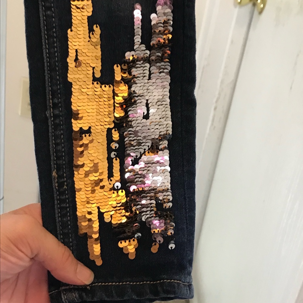 ☀️SALE☀️ Wonder Nation sequined stretch jeans - Picture 3 of 8